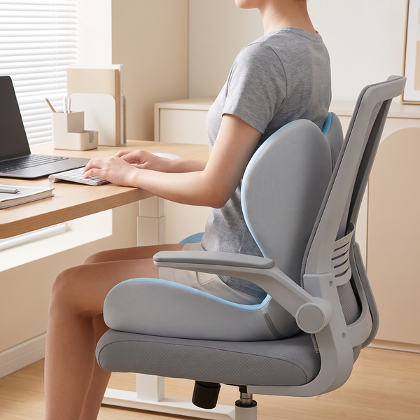 Memory Foam Posture Correction Seat Cushion — Ergonomic Lumbar Support for Office, Car & Gaming Chairs