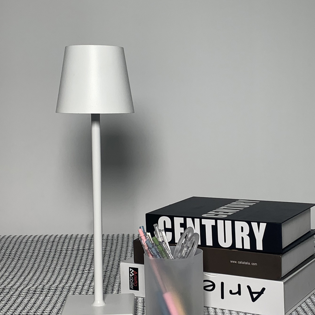Cordless LED Desk Lamp with Touch Dimming — Rechargeable Nordic Table Light for Home Office, Bedside & Dining