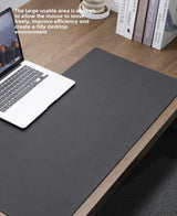 PU Leather Desk Mat with Mouse Pad — Waterproof Non-Slip Desk Protector for Office, Gaming & Home Workspaces