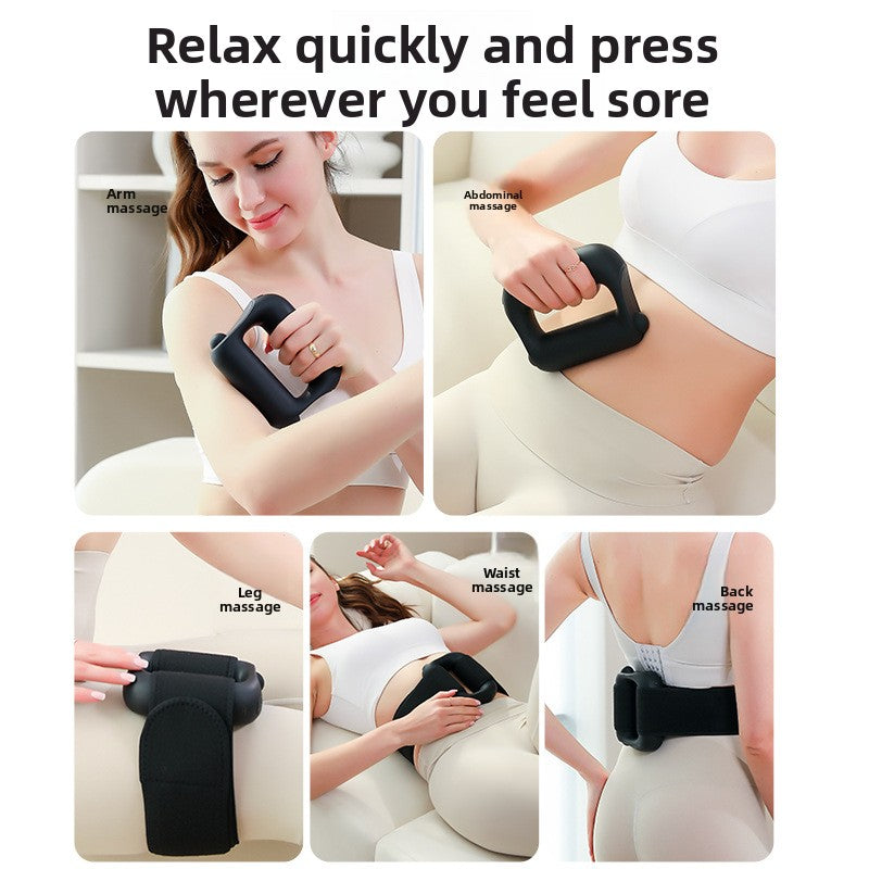Percussion Fascia Massage Gun with Abdominal Ring — Deep Tissue Muscle Relief for Back, Legs & Core
