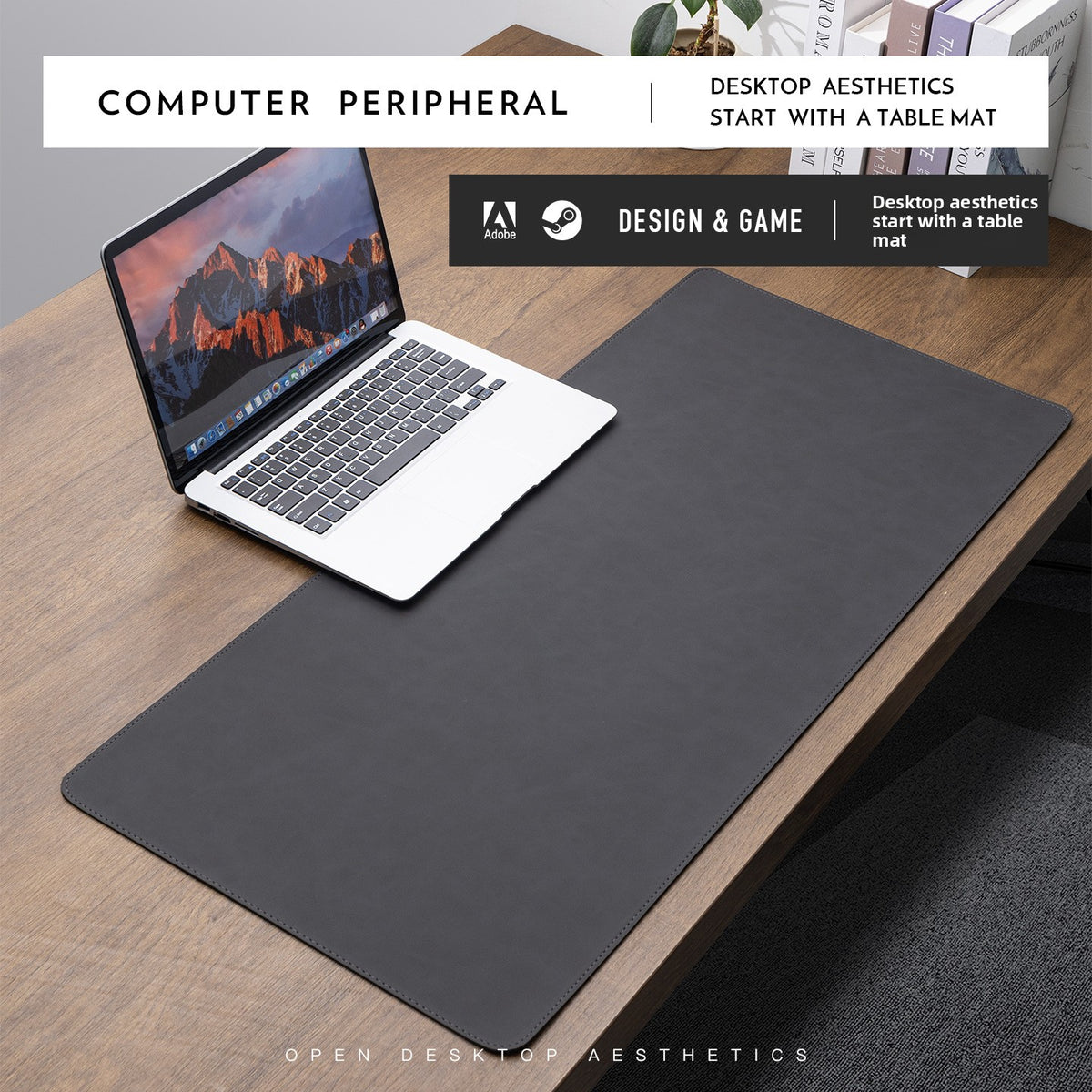 PU Leather Desk Mat with Mouse Pad — Waterproof Non-Slip Desk Protector for Office, Gaming & Home Workspaces