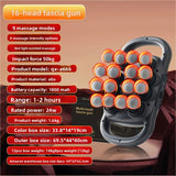 Professional 16-Head Muscle Massage Gun with LCD Display