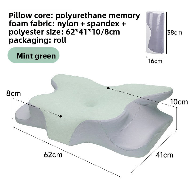 Ergonomic Memory Foam Cervical Support Pillow
