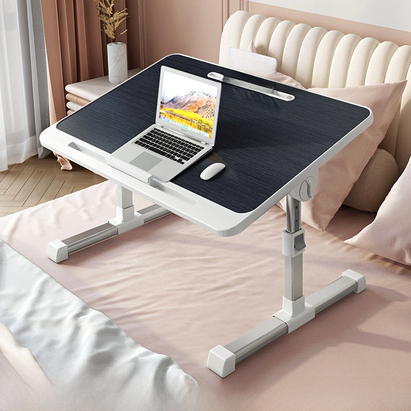 Adjustable Folding Desk with USB Port — Foldable Laptop Table with Storage Drawer & Bookshelf for Home Office Desk, Bed, Sofa & Small Spaces