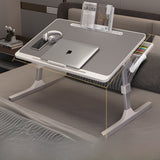 Adjustable Folding Desk with USB Port — Foldable Laptop Table with Storage Drawer & Bookshelf for Home Office Desk, Bed, Sofa & Small Spaces