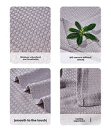 Bamboo Fiber Cooling Waffle Blanket — Lightweight Breathable Summer Throw for Hot Sleepers & Night Sweats