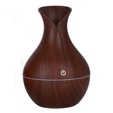 Wood Grain USB Aromatherapy Diffuser & Humidifier with LED Ambient Light
