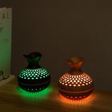 Wood Grain USB Aromatherapy Diffuser & Humidifier with LED Ambient Light