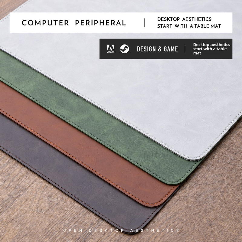 PU Leather Desk Mat with Mouse Pad — Waterproof Non-Slip Desk Protector for Office, Gaming & Home Workspaces