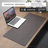 PU Leather Desk Mat with Mouse Pad — Waterproof Non-Slip Desk Protector for Office, Gaming & Home Workspaces