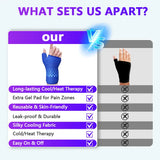 3D Molded Gel Ice Pack Wrap — Hot & Cold Compression Glove for Thumb, Wrist & Hand Pain Relief