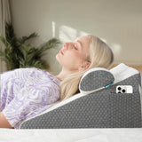 Memory Foam Wedge Support Pillow — 6-in-1 Incline for Acid Reflux, Snoring & Back Pain Relief