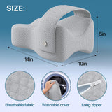 Memory Foam Knee Pillow with Adjustable Strap — Ergonomic Leg Pillow for Side Sleepers, Hip & Lower Back Pain Relief