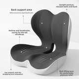 Memory Foam Posture Correction Seat Cushion — Ergonomic Lumbar Support for Office, Car & Gaming Chairs