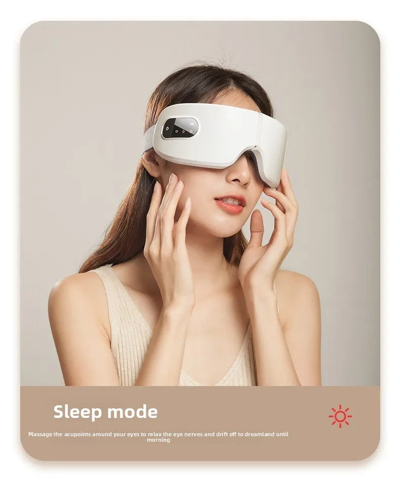 Bluetooth Heated Eye Massager — Warm Compress & Vibration Eye Mask for Screen Fatigue, Dry Eyes & Better Sleep