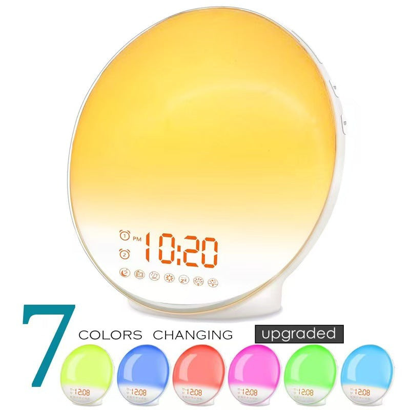 Smart Sunrise Alarm Clock Wake-Up Light — App-Controlled Bedside Lamp with 7 Colours for Dark Mornings & Shift Work
