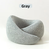 Memory Foam Travel Neck Pillow — 360° Ergonomic Support with Cool Modal Cover for Flights, Road Trips & Desk Naps
