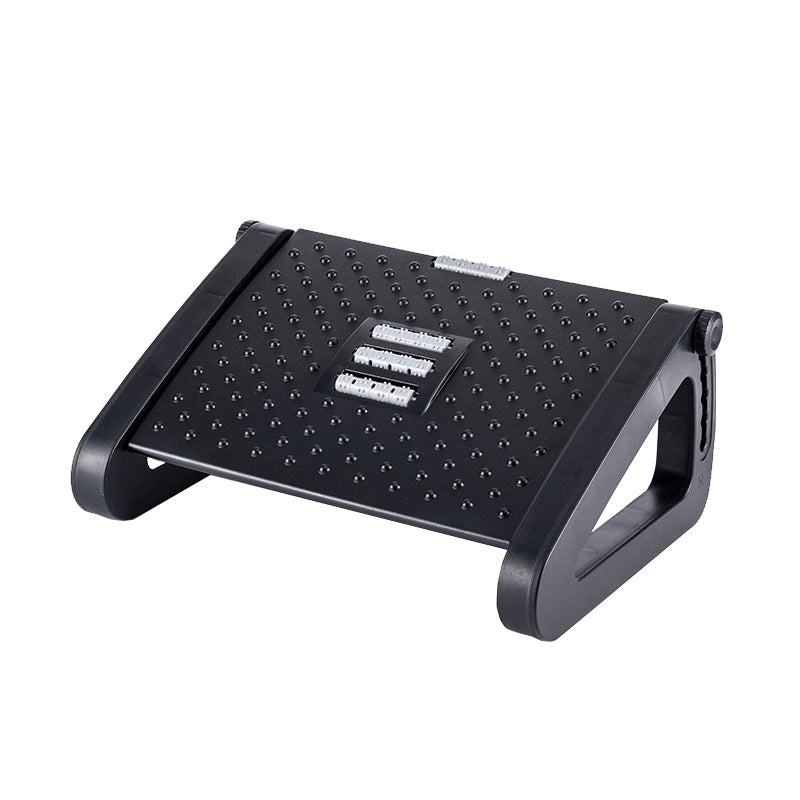 Adjustable Under-Desk Footrest — Ergonomic Tilting Foot Stool with Massage Rollers for Office Chair, Home Office & Leg Fatigue