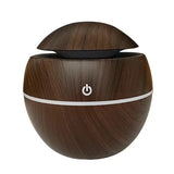 Wood Grain USB Aromatherapy Diffuser & Humidifier with LED Ambient Light