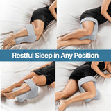 Memory Foam Knee Pillow with Adjustable Strap — Ergonomic Leg Pillow for Side Sleepers, Hip & Lower Back Pain Relief