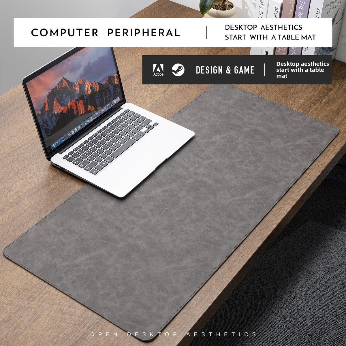 PU Leather Desk Mat with Mouse Pad — Waterproof Non-Slip Desk Protector for Office, Gaming & Home Workspaces