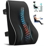 Lumbar support cushion strap attachment