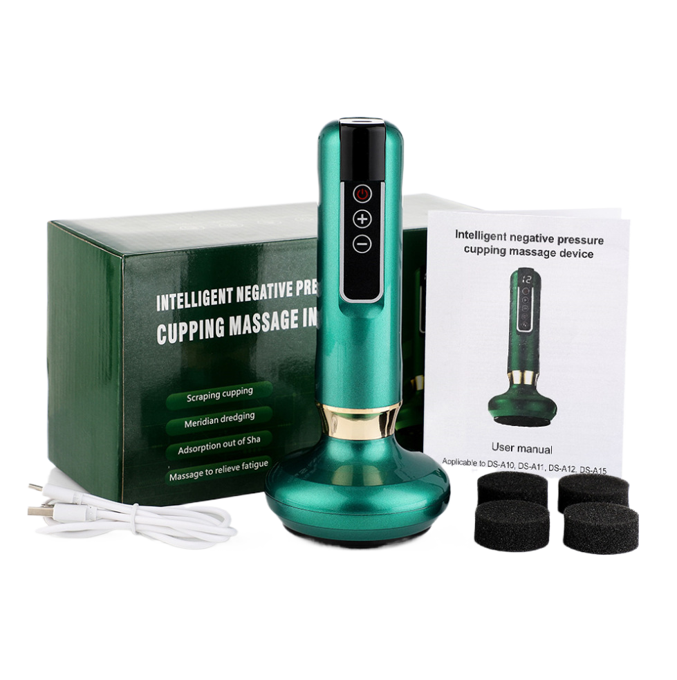 Electric Cupping Therapy Device with Heat — Cordless Vacuum & Gua Sha Massager for Back, Shoulders & Legs