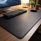 PU Leather Desk Mat with Mouse Pad — Waterproof Non-Slip Desk Protector for Office, Gaming & Home Workspaces