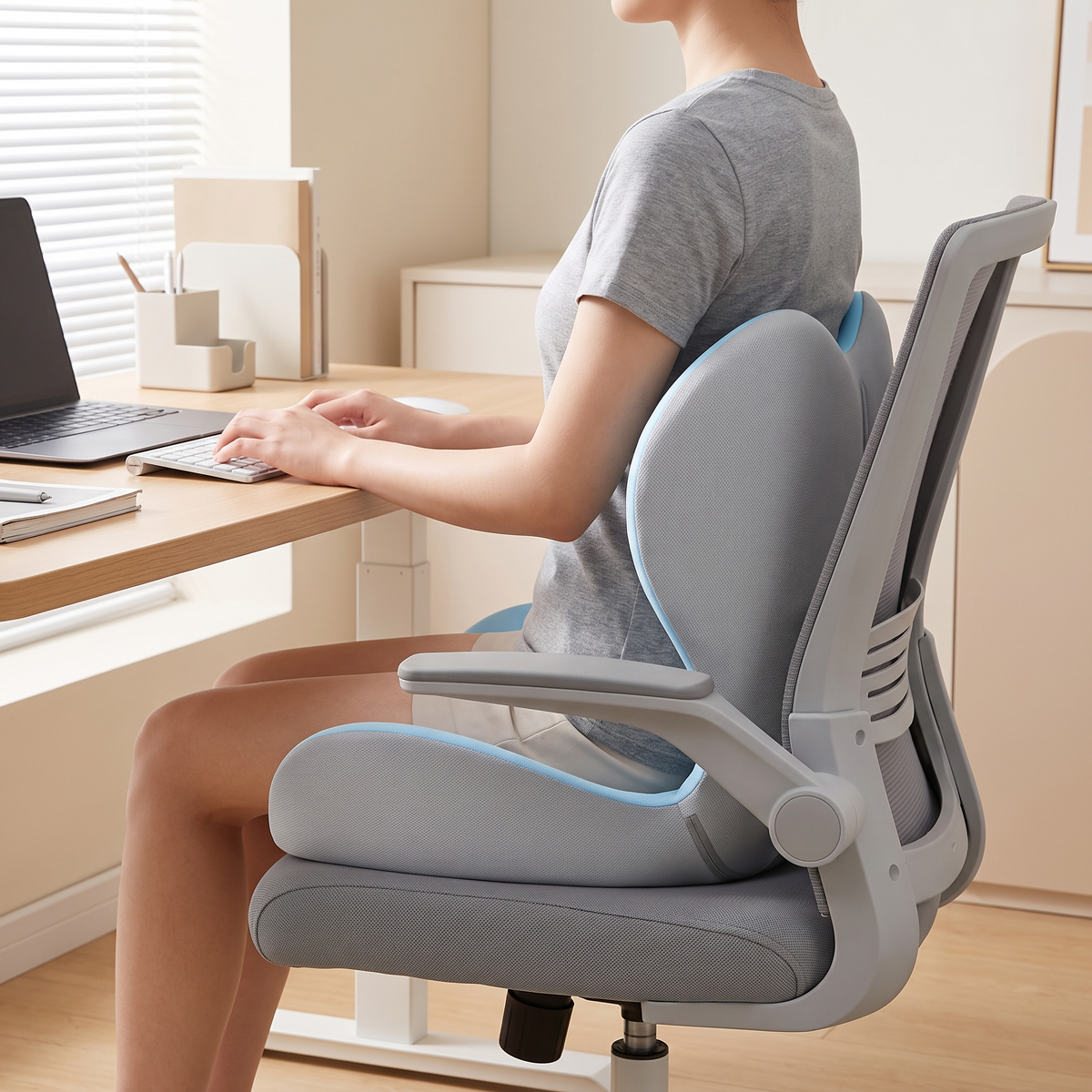 Memory Foam Posture Correction Seat Cushion — Ergonomic Lumbar Support for Office, Car & Gaming Chairs