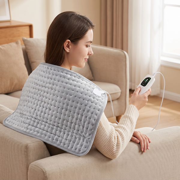 Constant Temperature Electric Heating Pad — Fast Heat Therapy for Back, Neck, Shoulder & Cramp Relief