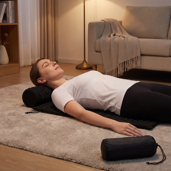 Acupressure Mat & Pillow Set — 230-Spike Massage Mat with Neck Pillow & Carry Bag for Back Pain, Tension & Deep Relaxation