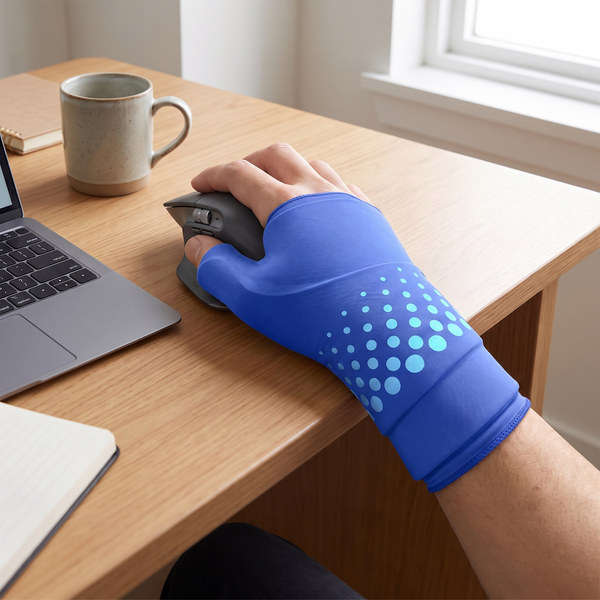 3D Molded Gel Ice Pack Wrap — Hot & Cold Compression Glove for Thumb, Wrist & Hand Pain Relief