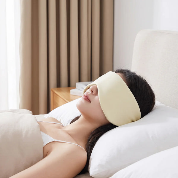 Ice Silk Sleep Mask with Ear Muffs — 2-in-1 Blackout Eye Mask & Noise Reduction for Travel & Shift Work